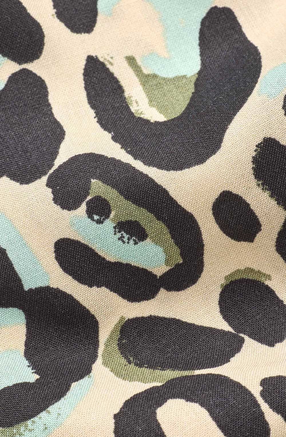 MaAlo Lichen Green Animal Print Scarf