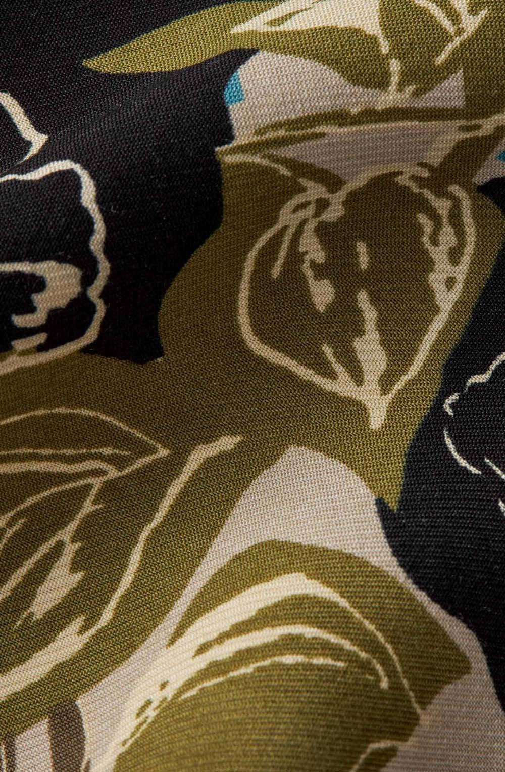 MaAlo Loden Green Floral Scarf