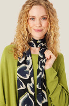 MaAlo Maritime Blue Swallow Print Scarf