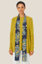 MaAlo Mood Indigo Floral Silk Touch Scarf