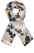 MaAlo Steel Grey and Blue Silk Touch Scarf