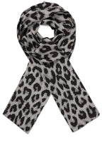 MaAlo Steel Grey Animal Print Scarf