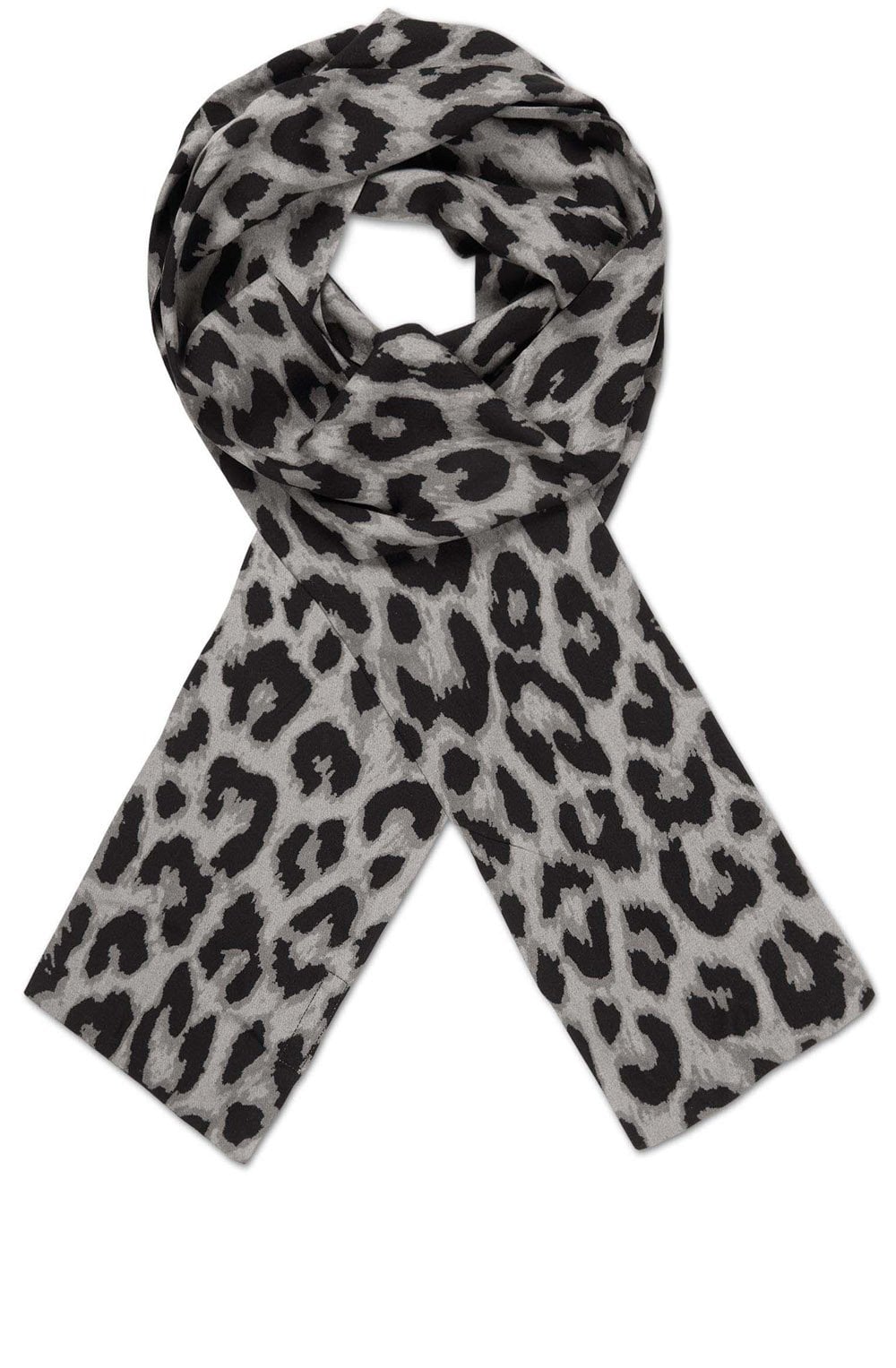MaAlo Steel Grey Animal Print Scarf