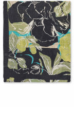 MaAranka Loden Green Floral Wool Scarf