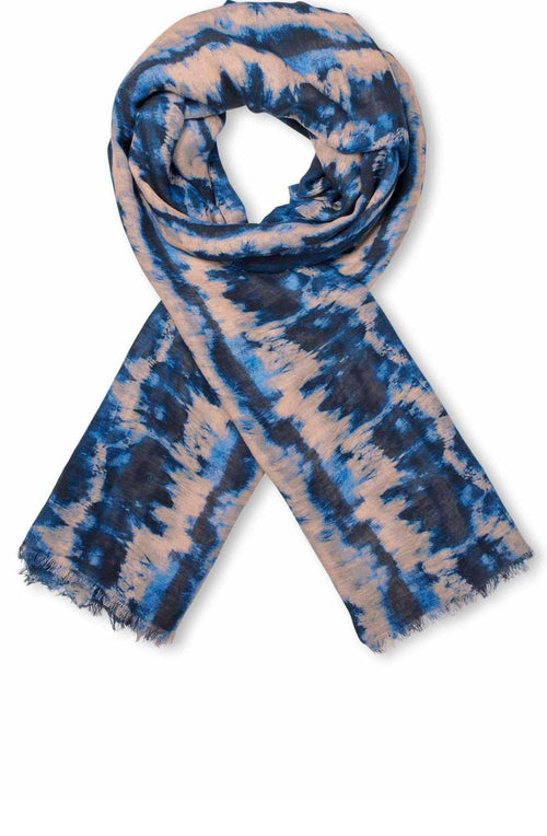 MaAzuka Navy Peony Lightweight Scarf