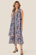 MaAzuka Navy Peony Lightweight Scarf
