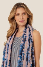 MaAzuka Navy Peony Lightweight Scarf