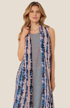 MaAzuka Navy Peony Lightweight Scarf
