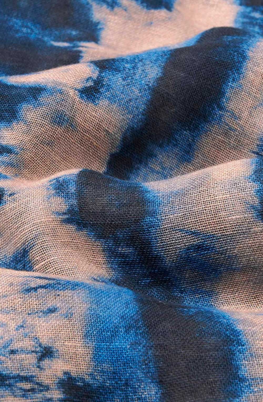 MaAzuka Navy Peony Lightweight Scarf