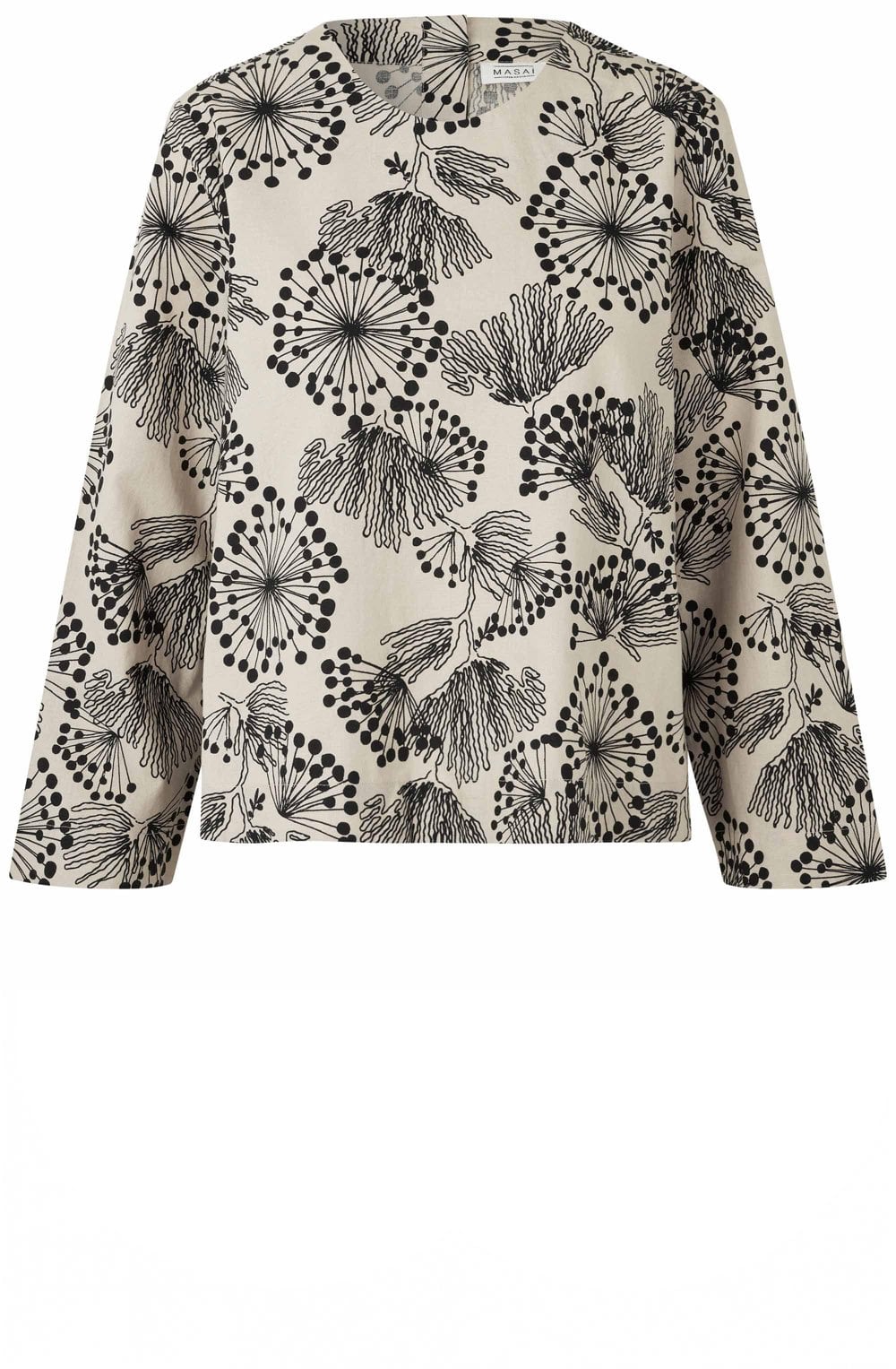 MaBalloon Fog Floral Print Blouse