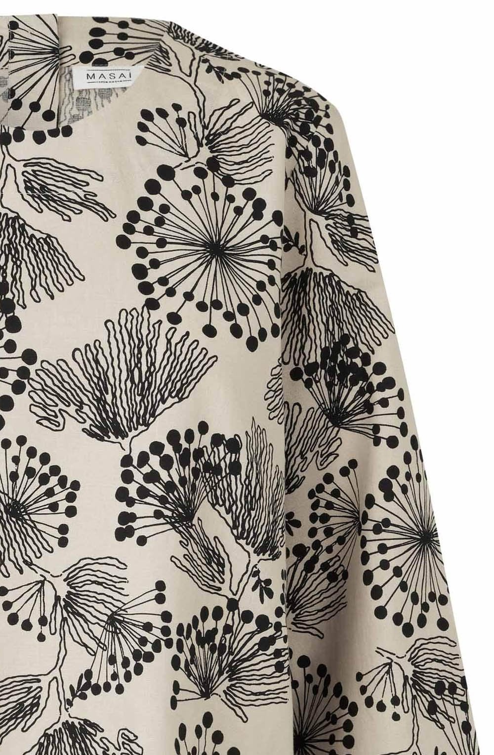 MaBalloon Fog Floral Print Blouse
