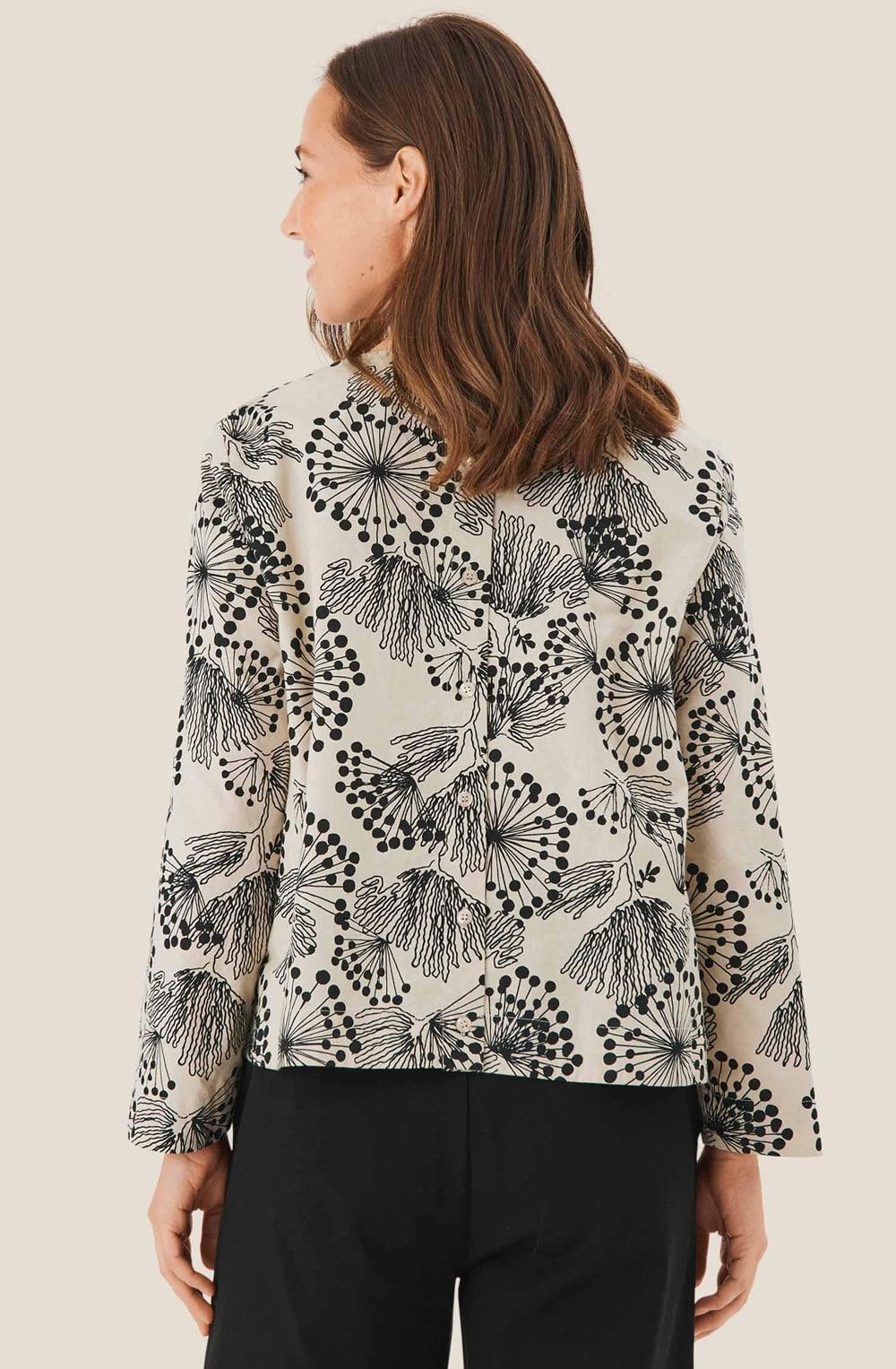 MaBalloon Fog Floral Print Blouse
