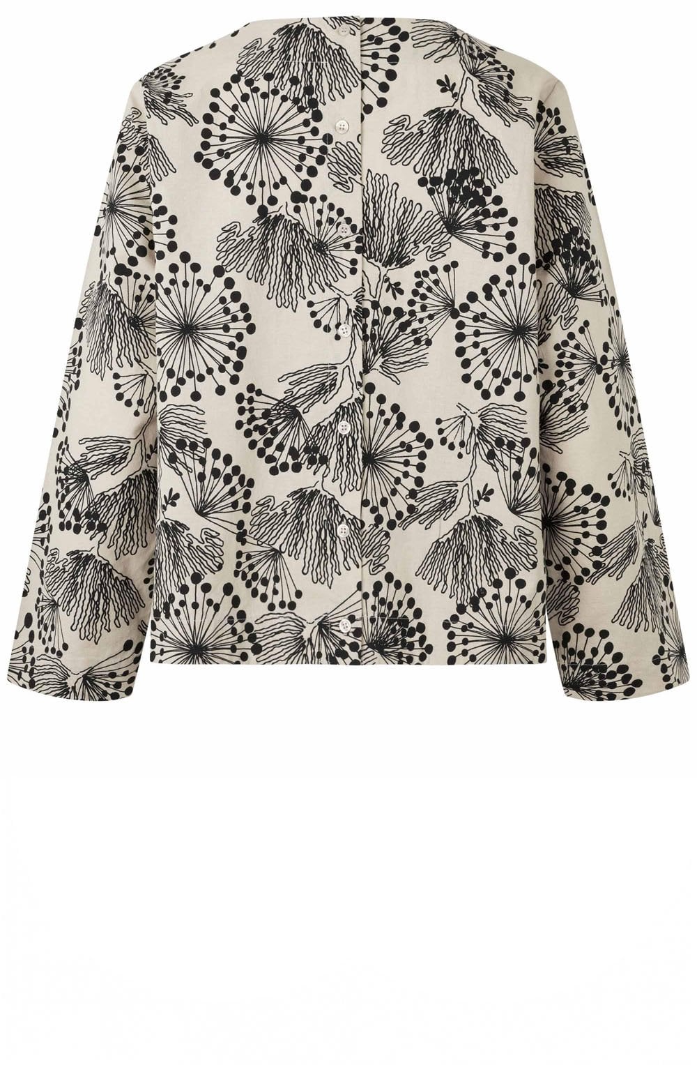 MaBalloon Fog Floral Print Blouse