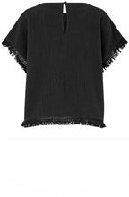 MaBasima Black Fringed Top