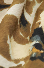 MaBecca Dull Gold Floral Print Blouse