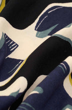 MaBecca Maritime Blue Swallow Print Blouse