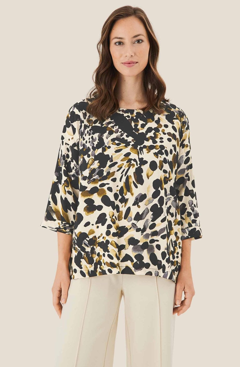 MaBecca Starfish Oversized Silky Blouse