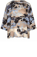 MaBecca Steel Grey Silk Touch Blouse