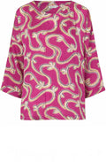 MaBecca Wild Aster Oversized Silky Blouse