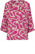 MaBecca Wild Aster Oversized Silky Blouse