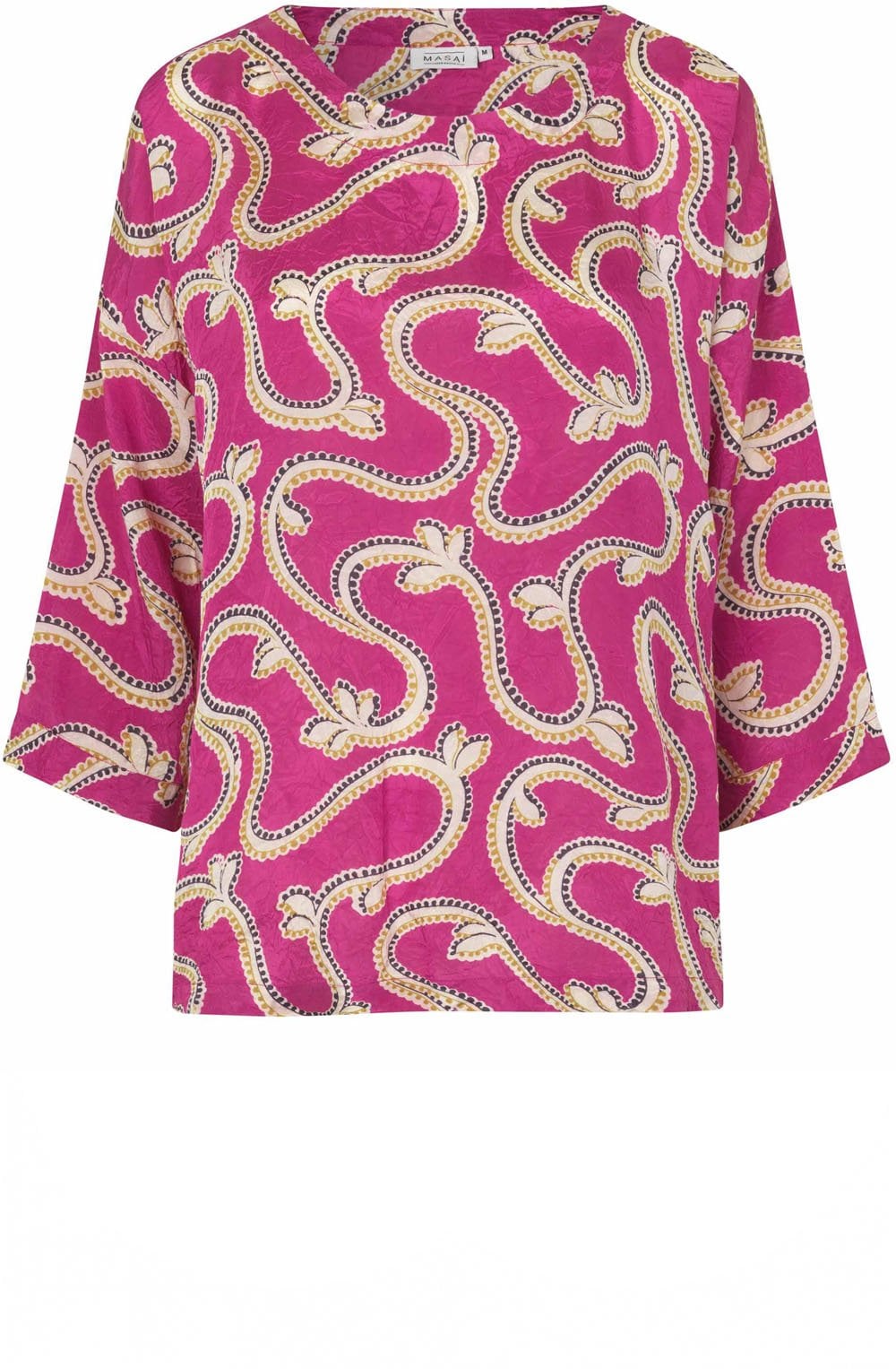 MaBecca Wild Aster Oversized Silky Blouse