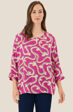 MaBecca Wild Aster Oversized Silky Blouse