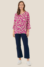 MaBecca Wild Aster Oversized Silky Blouse