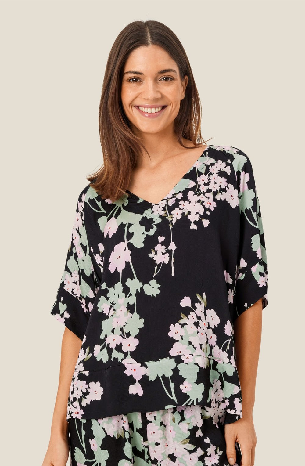 MaBegitta Pink Lady Cherry Blossom Blouse