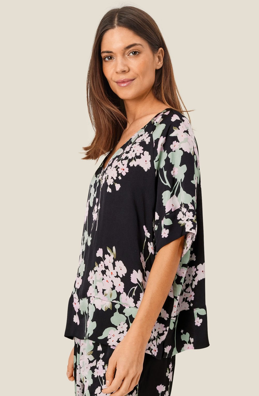 MaBegitta Pink Lady Cherry Blossom Blouse