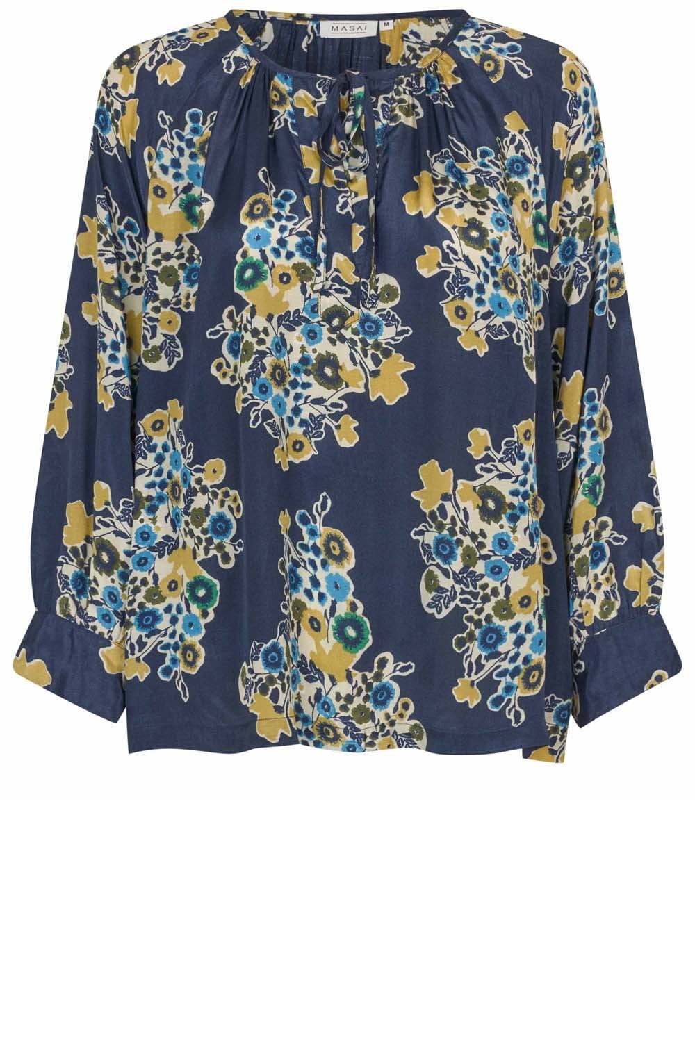 MaBeyana Mood Indigo Floral A Shape Blouse