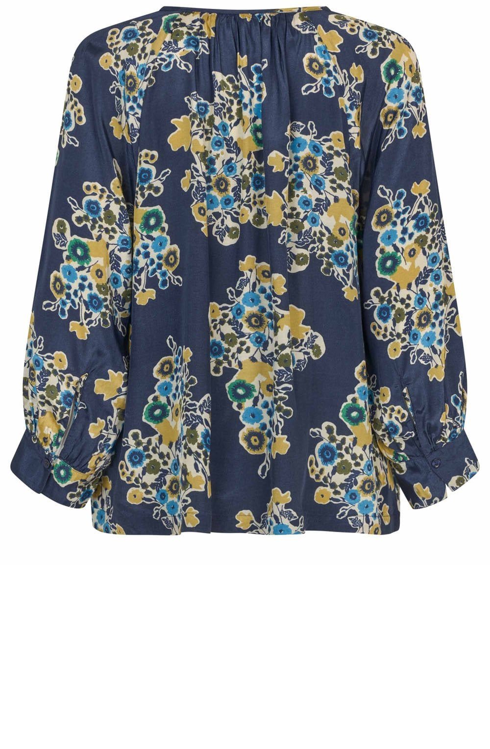 MaBeyana Mood Indigo Floral A Shape Blouse