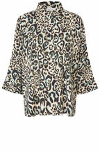 MaBirtha Lichen Green Animal Print Box Shirt