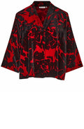 MaBlythe Scarlet Sage Velvet Top
