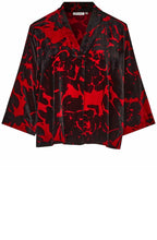 MaBlythe Scarlet Sage Velvet Top