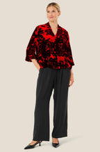 MaBlythe Scarlet Sage Velvet Top