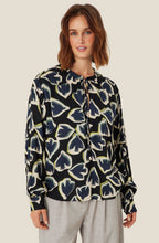 MaBonitai Maritime Blue Swallow Print Blouse