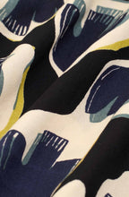 MaBonitai Maritime Blue Swallow Print Blouse