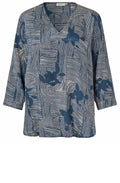 MaBraekyn Sargasso Silk Touch V Neck Blouse