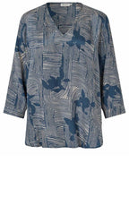 MaBraekyn Sargasso Silk Touch V Neck Blouse