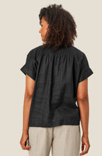 MaBraidy Black Linen Blouse
