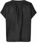 MaBraidy Black Linen Blouse