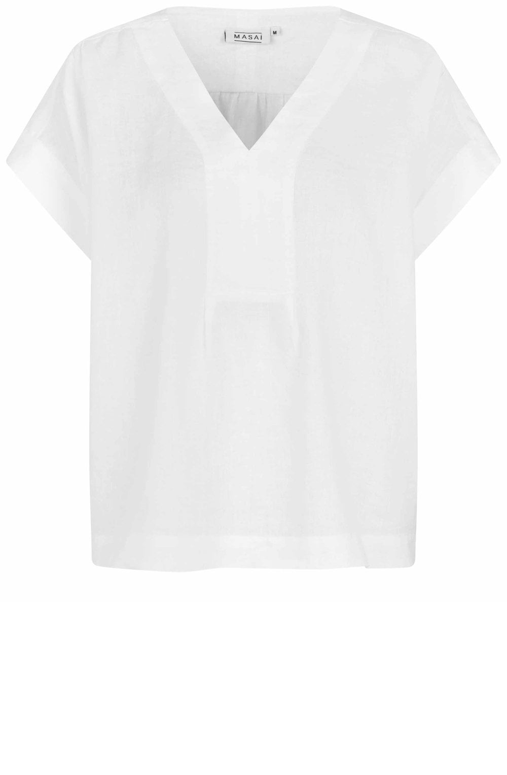 MaBraidy White Linen Blouse