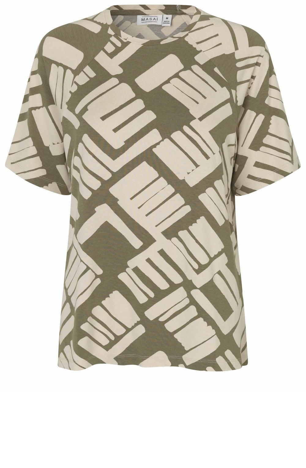 MaBrynn Dusky Green Abstract Print Jersey T Shirt