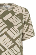 MaBrynn Dusky Green Abstract Print Jersey T Shirt