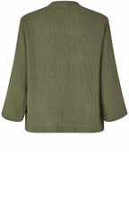 MaDalton Lichen Green Woven Top