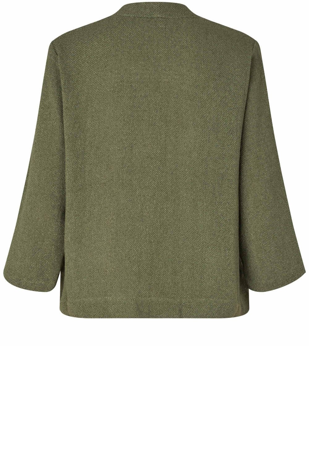 MaDalton Lichen Green Woven Top