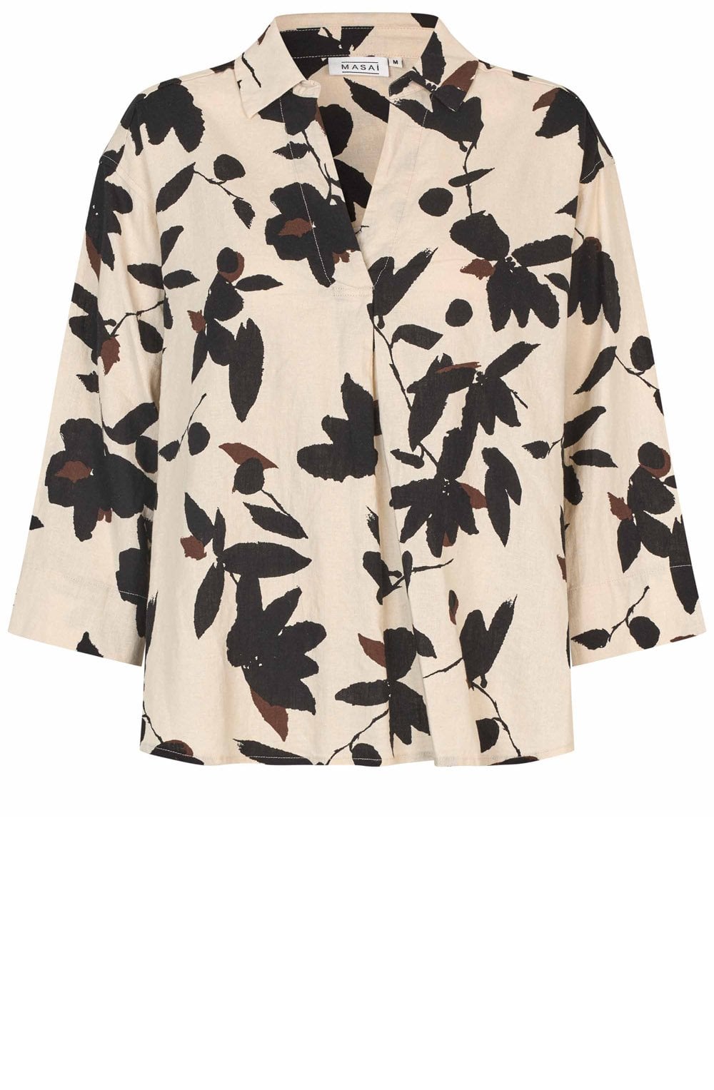 MaDarale Chestnut Linen Mix Blouse