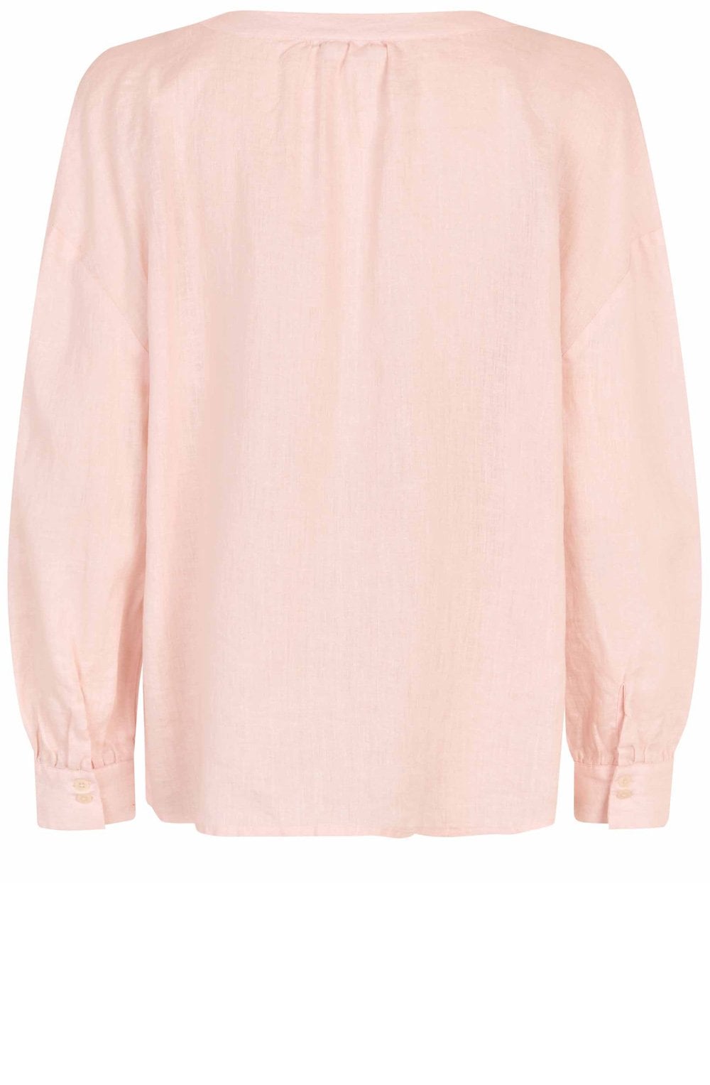 MaDashina Mauve Chalk Long Sleeve Linen Blouse