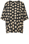 MaDegana Black Polka Dot Blouse