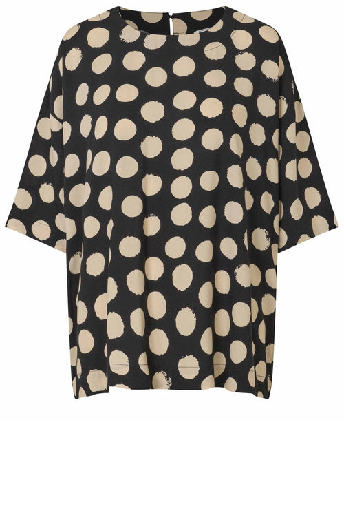 MaDegana Black Polka Dot Blouse
